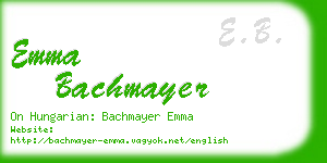 emma bachmayer business card